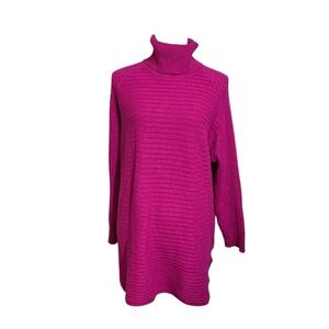 Dreams Long Sleeve Turtleneck Sweater Pink Womens FS